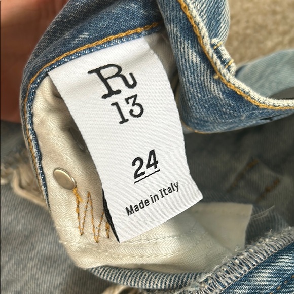 BNWT! R13 Light Blue Distressed Jean Shorts - Picture 2 of 3